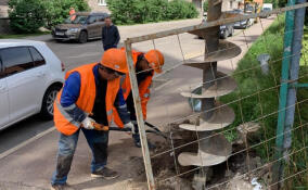 В Новом Оккервиле приступили к установке фонарей