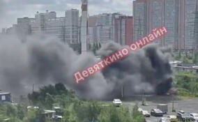 На стройке нового корпуса ЖК «Новое Тридевяткино» вспыхнул пожар