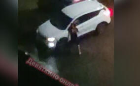 Двое пешеходов и водитель устроили драку в ночном Мурино