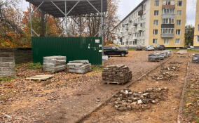 В Лупполово начали обустраивать пешеходную дорожку