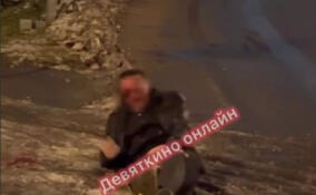 Неадекватный мужчина бился головой об асфальт в Мурино