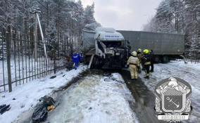 Два грузовика и легковушка столкнулись в Энколово