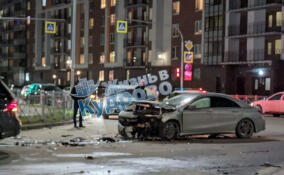 Две легковушки столкнулись на Европейском проспекте в Кудрово