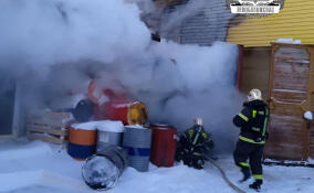 В Лемболово сгорел двухэтажный дом