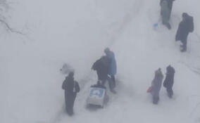 Муринцы помогли роботу-курьеру выбраться из сугроба