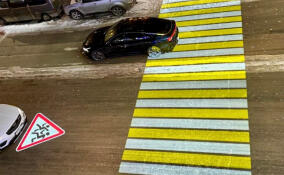 В Кудрово протестируют дорожную проекционную подсветку