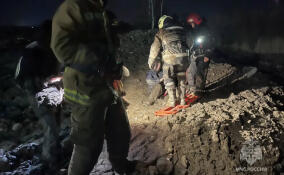 Две девочки провалились в канаву в Мурино