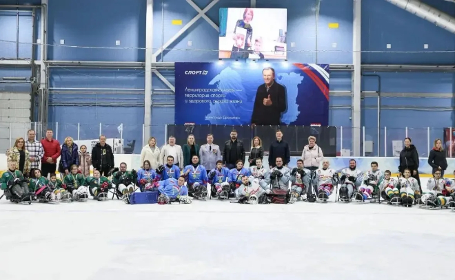 В Колтушах состоялся матч по следж-хоккею памяти Рафаэля Зиновьева