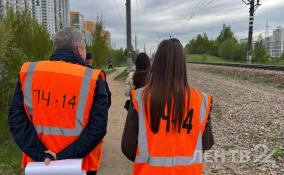 Жителям Мурино напомнили об опасности и штрафах за переход ж/д путей